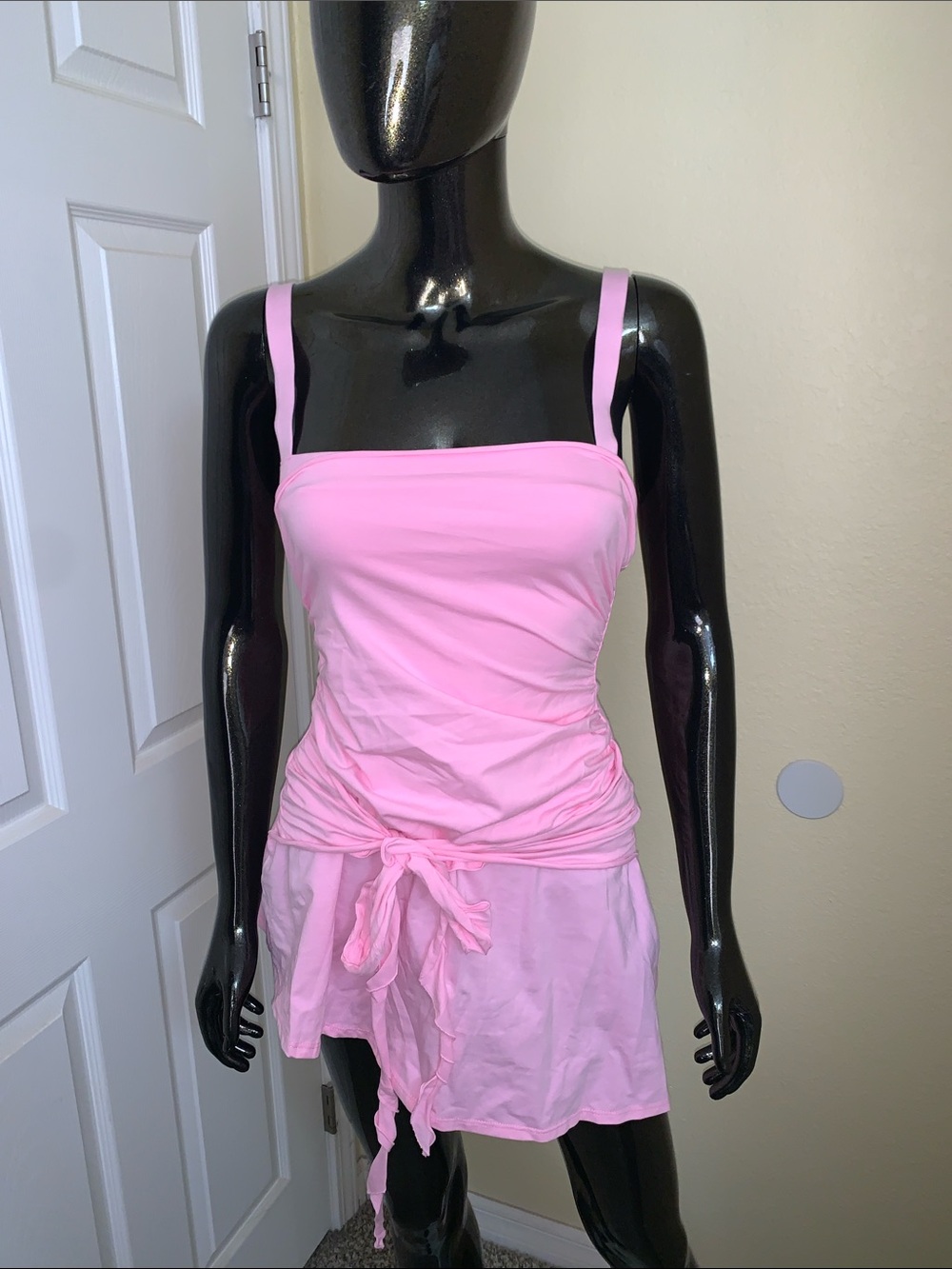 Dolls Kill Sugar Thrillz Light Pink Mini Dress with Tie Waist, Size Small, NWT